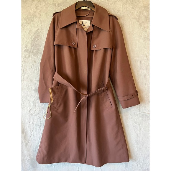 Misty Harbor Women's Any Weather Trench Coat‎ 14 R Vintage Textured - Picture 14 of 14